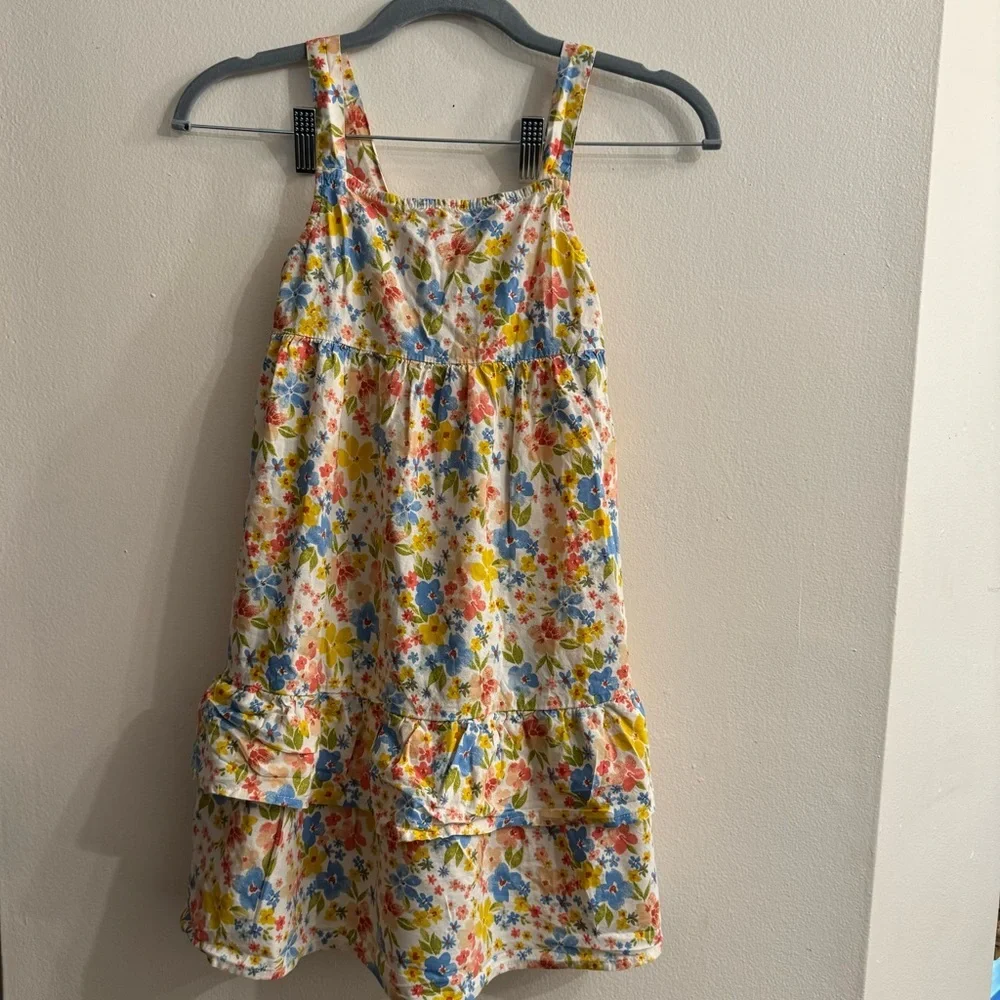 Old Navy Youth Girls Floral Printed Sleeveless Tiered All Day Dress Size Medium